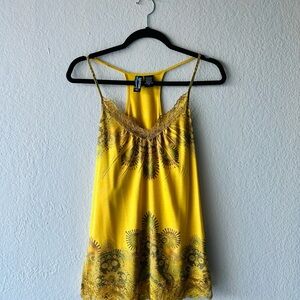 Weavers Yellow Camisole with Lace Detail